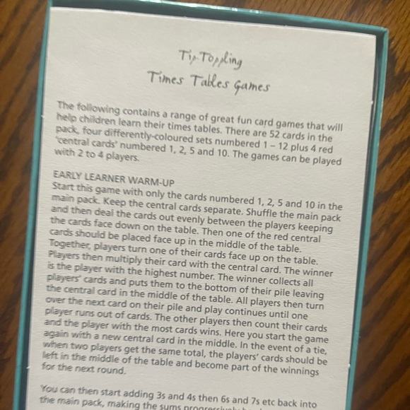 NWOT Roald Dahl - Tip Toppling Times Tables Games. Card Games - Picture 3 of 5